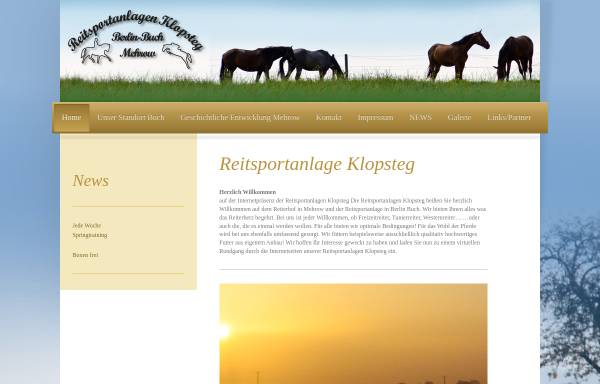 Vorschau von www.reiterhof-klopsteg.de, Reitsportanlage Klopsteg - Inh. Ute Klopsteg