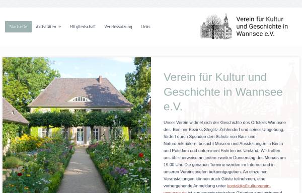 Vorschau von www.kulturverein-wannsee.de, Verein für Kultur und Geschichte in Wannsee e.V.