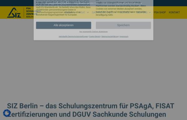 Vorschau von siz-arbeitssicherheit.de, Schulungs- und Informationszentrum (SIZ)