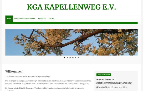 Vorschau von www.kg-kapellenweg.de, Kleingartenanlage Kapellenweg e.V.