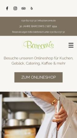 Vorschau der mobilen Webseite www.barcomis.de, Barcomi's GmbH