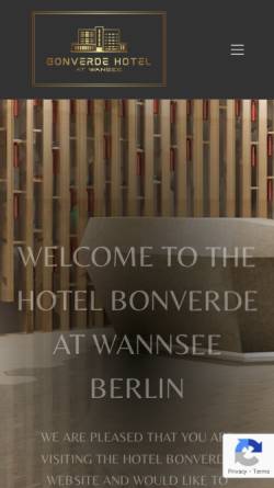 Vorschau der mobilen Webseite bonverde.de, Wannsee Hof Hotel