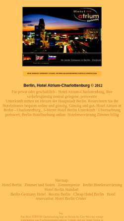 Vorschau der mobilen Webseite www.hotel-atrium-charlottenburg.de, Atrium Charlottenburg