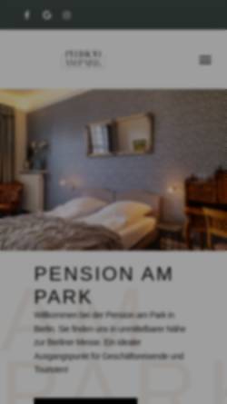 Vorschau der mobilen Webseite pension-ampark.de, Pension Am Park - Inh. Dieter Titz