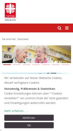 Vorschau der mobilen Webseite www.caritas-altenhilfe.de, Caritas Altenhilfe GGmbH