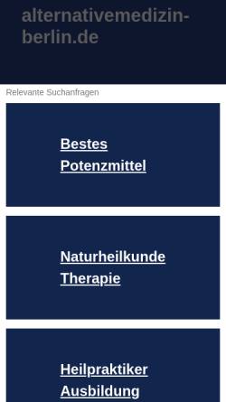 Vorschau der mobilen Webseite www.alternativemedizin-berlin.de, Alternative Medizin Berlin