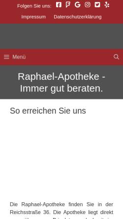 Vorschau der mobilen Webseite www.raphael-apo.de, Raphael-Apotheke - Inh. Beatrice Braun e.K.