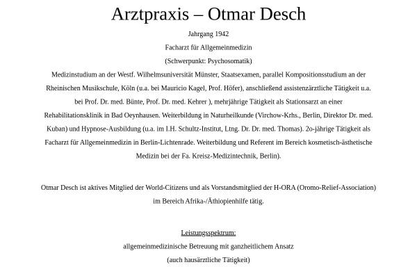 Vorschau von www.arztpraxis-desch.de, Arztpraxis Otmar Desch