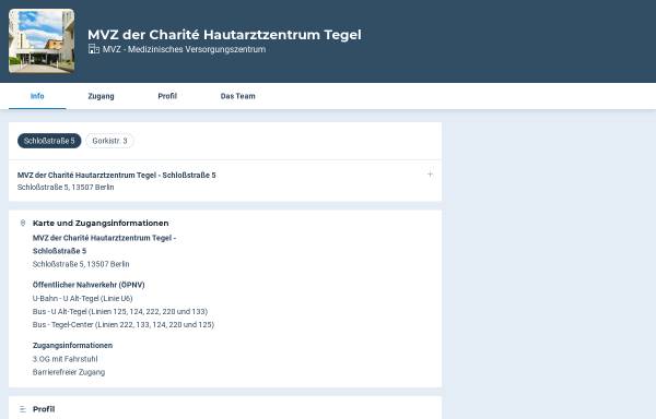 Vorschau von www.doctolib.de, Hautarztzentrum Tegel