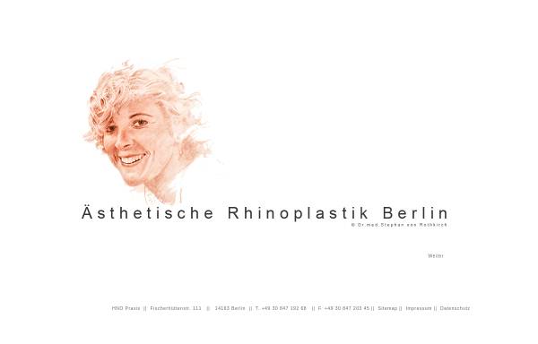 Vorschau von aesthetische-rhinoplastik-berlin.de, von Rothkirch, Dr. med. Stephan