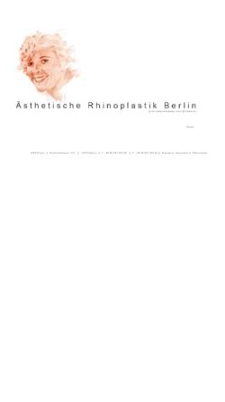 Vorschau der mobilen Webseite aesthetische-rhinoplastik-berlin.de, von Rothkirch, Dr. med. Stephan