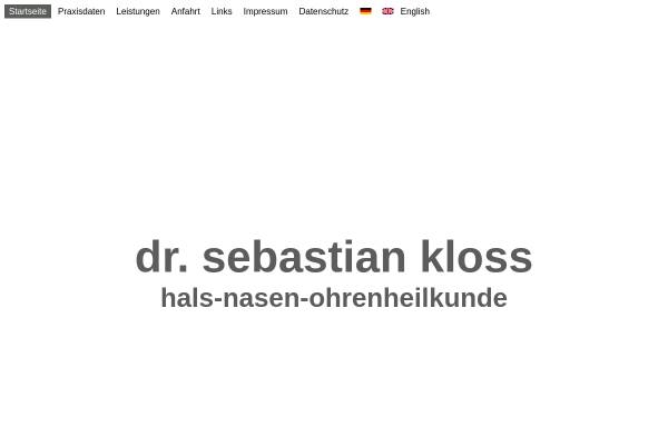 Vorschau von www.hnokreuzberg.de, Kloß, Dr. med. Sebastian
