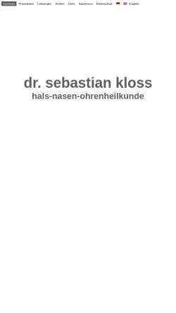 Vorschau der mobilen Webseite www.hnokreuzberg.de, Kloß, Dr. med. Sebastian