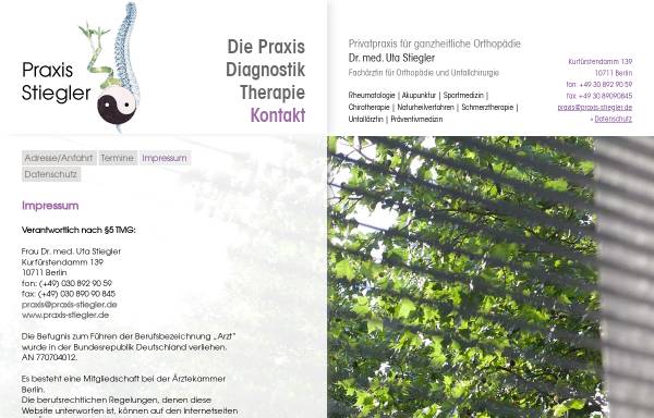 Vorschau von www.praxis-stiegler.de, Stiegler, Dr. med. Uta