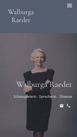 Vorschau der mobilen Webseite www.raeder-berlin.de, Walburga Raeder