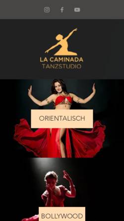 Vorschau der mobilen Webseite www.caminada.de, La Caminada Tanzstudio