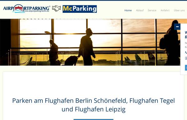 Vorschau von www.airportparking-berlin.de, Airportparking Berlin