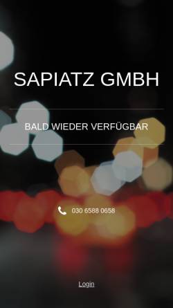 Vorschau der mobilen Webseite www.sapiatzgmbh.de, Sapiatz GmbH Dachdeckerbetrieb