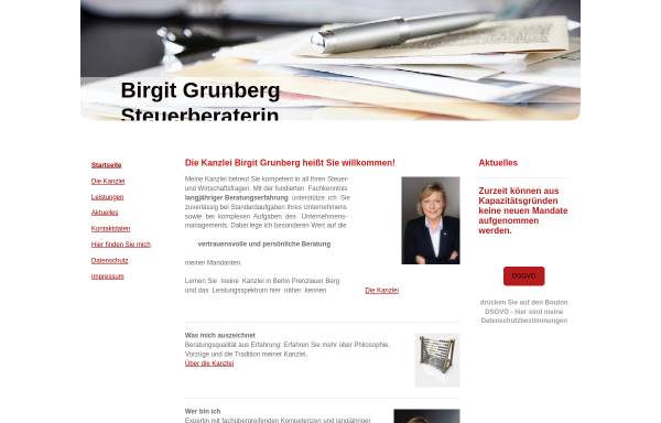 Vorschau von www.grunberg.eu, Birgit Grunberg - Steuerberaterin