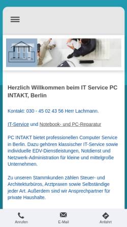 Vorschau der mobilen Webseite www.pc-intakt.de, Gordian Lachmann