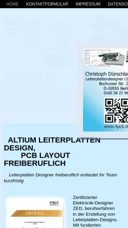 Vorschau der mobilen Webseite www.4pcb.de, Christoph Dürschlag