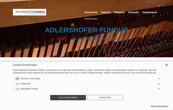 Vorschau von www.adlershofer-fundus.com, Adlershofer Fundus - Prestito Service GmbH & Co KG