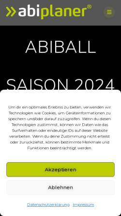 Vorschau der mobilen Webseite www.abiplaner.de, Abiplaner