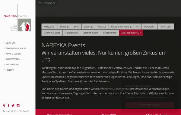 Vorschau von nareyka.events, Nareyka Event GmbH