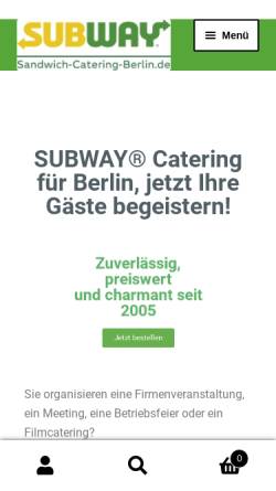 Vorschau der mobilen Webseite www.sandwich-catering-berlin.de, Subway Catering