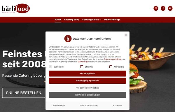 Vorschau von www.baerlifood.de, Bpuls Events & Catering GmbH