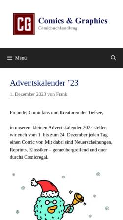 Vorschau der mobilen Webseite www.bluetoons.de, Comics & Graphics, Inh. Frank Wochatz