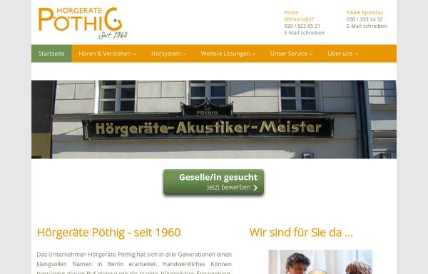 Vorschau von www.poethig-berlin.de, Hörgeräte Pötig