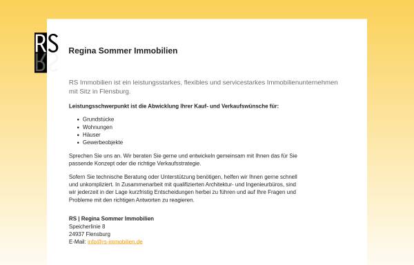 Vorschau von www.rs-immobilien.de, RS Immobilien Regina Sommer