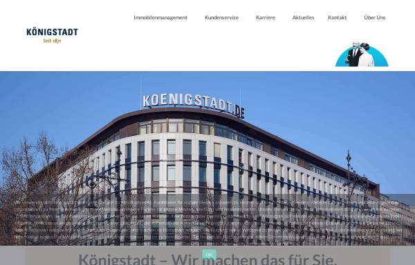 Vorschau von www.koenigstadt-brack.de, Königstadt Gesellschaft für Grundstücke und Industrie mbH