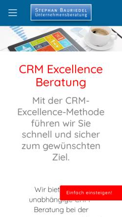 Vorschau der mobilen Webseite www.erfolg-mit-crm.de, Unternehmensberatung Stephan Bauriedel