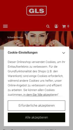 Vorschau der mobilen Webseite www.glsartikel.de, GLS Gastronomische Lebensmittel Service GmbH