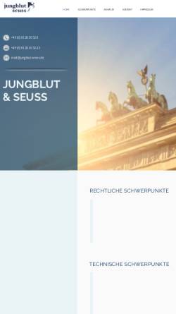 Vorschau der mobilen Webseite www.jungblut-seuss.de, Patentanwälte Jungblut & Seuss