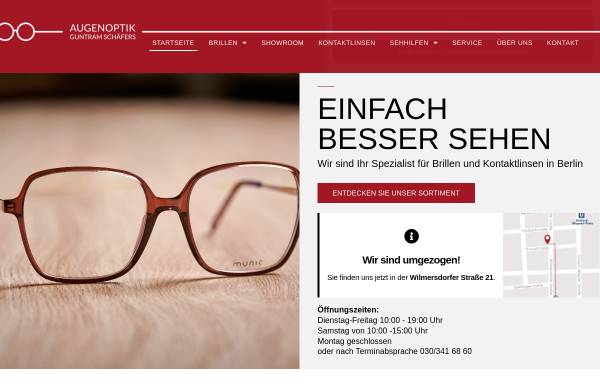 Vorschau von schaefers-berlin.de, Augenoptik Guntram Schäfers