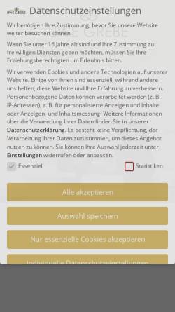 Vorschau der mobilen Webseite www.grebe-schmuck.de, Goldschmiede Schmuckmanufaktur Grebe GmbH