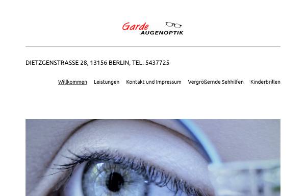 Vorschau von www.garde-optik.de, Garde Augenoptikermeister