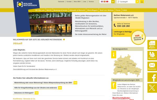 Vorschau von www.berliner-mieterverein.de, Mietermagazin online - Berliner Mieterverein e.V.