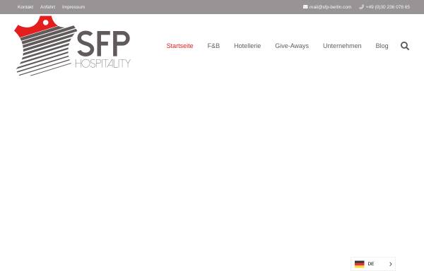 Vorschau von sfp-berlin.com, SFP Hospitality GmbH
