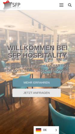 Vorschau der mobilen Webseite sfp-berlin.com, SFP Hospitality GmbH