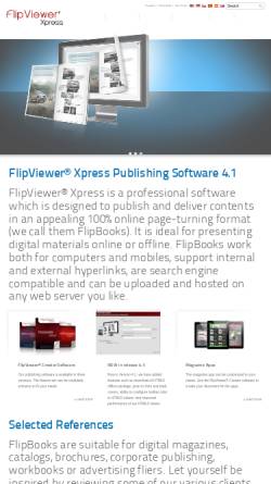 Vorschau der mobilen Webseite www.flipviewer.com, Flip Viewer Express, E-Book Systems Europe
