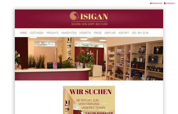 Vorschau von www.hairfactory-berlin.de, Hair Factory - Aycan Isigan