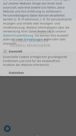 Vorschau der mobilen Webseite www.ausbau-manager.de, Ausbau-Manager - ein Praxisstudium im Handwerk