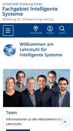 Vorschau der mobilen Webseite www.uni-due.de, ISA Informationssystem Studienwahl und Arbeitsmarkt