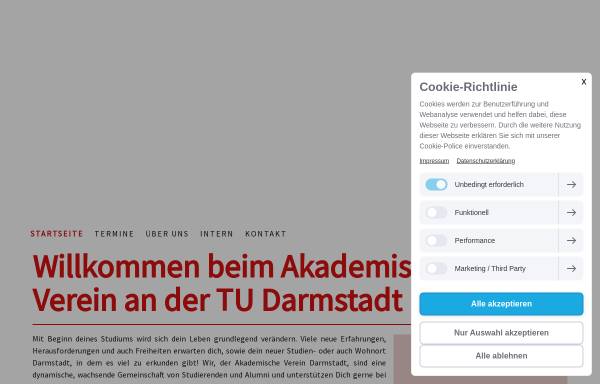Vorschau von akademischerverein.info, Akademischer Verein an der TU Darmstadt