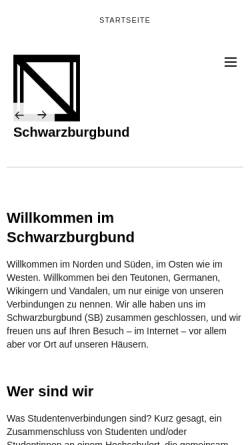 Vorschau der mobilen Webseite schwarzburgbund.de, Schwarzburgbund