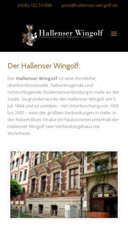 Vorschau der mobilen Webseite www.hallenser-wingolf.de, Hallenser Wingolf